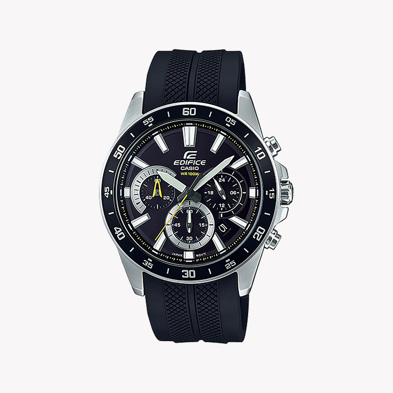 Casio Edifice Efv-570p-1avudf - Sporty Elegance Men's Watch With Black Dial And Resin Band by i-watch