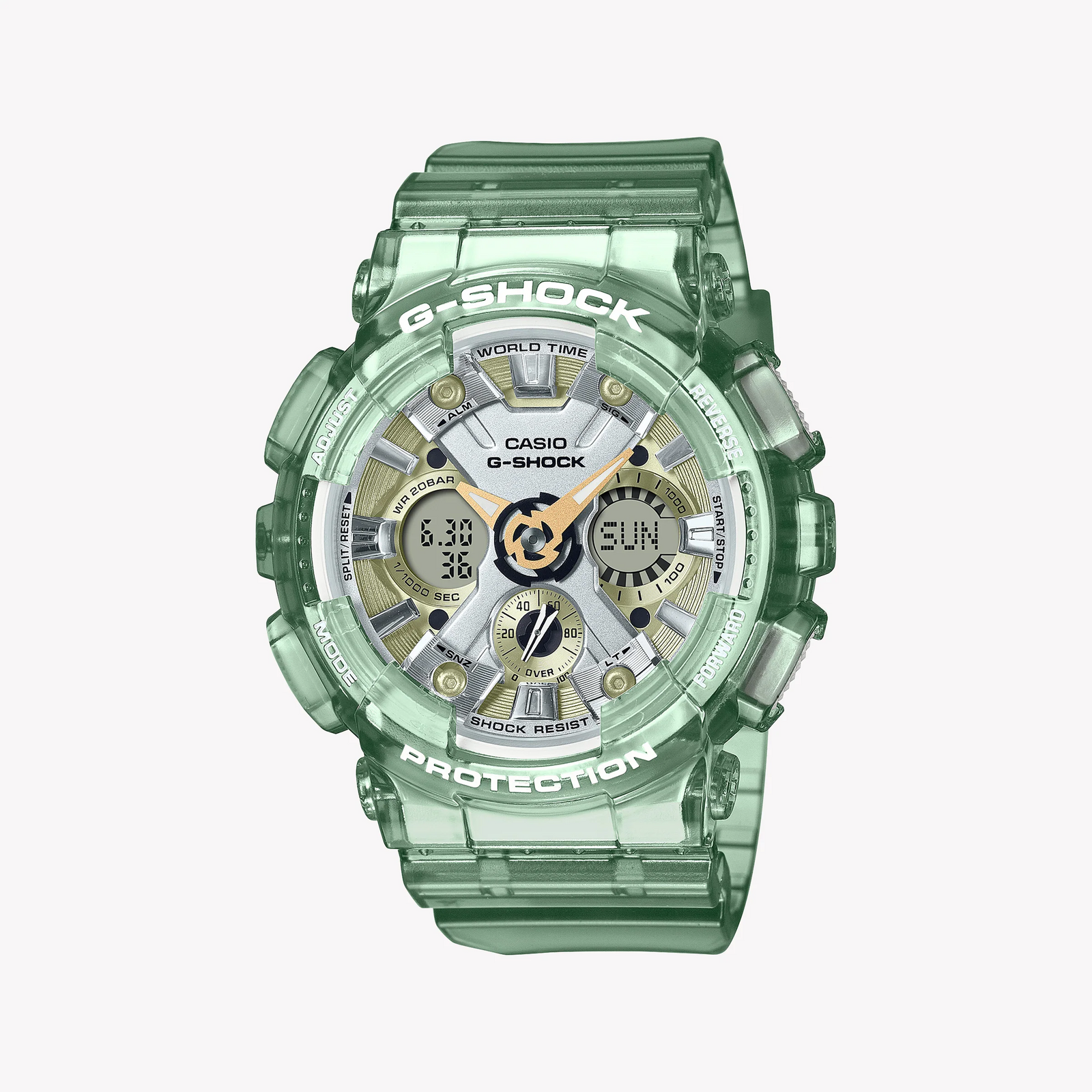 G-Shock Men's Green Resin Watch, Digital Display | Gma-S120gs-3adr by i-watch