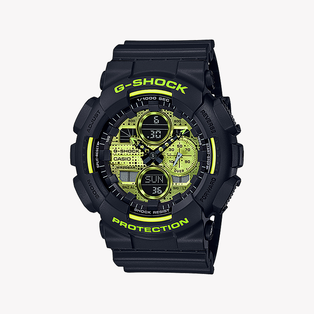 CASIO G-SHOCK GA-140DC-1ADR - BOLD BLACK SPORTY TIMEPIECE FOR MEN