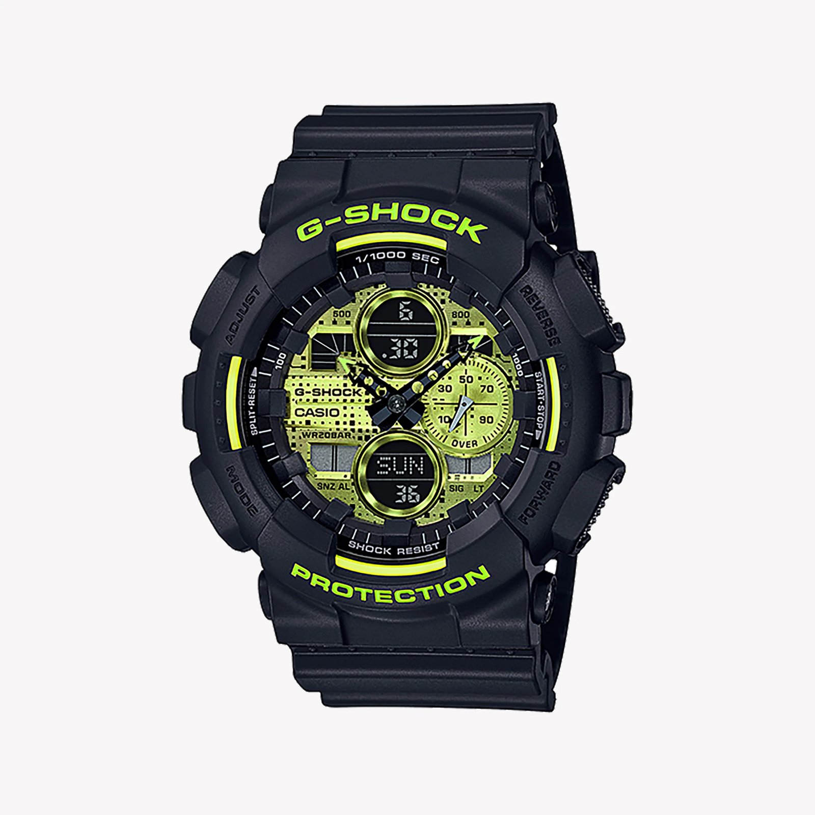 Casio G-Shock Ga-140dc-1adr - Bold Black Sporty Timepiece For Men by i-watch