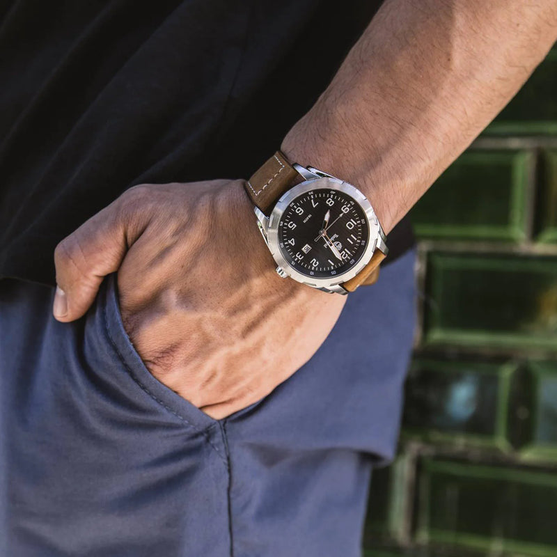 Timberland Men's Silver Watch, Brown Leather Band | Tbl13330xs02 by i-watch