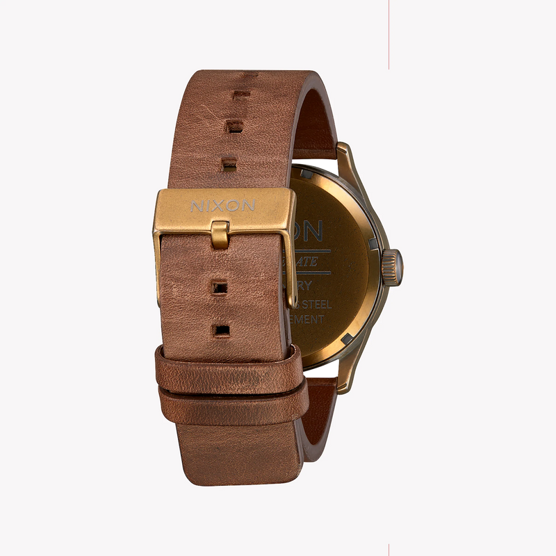 Nixon Men's Brown Stainless Steel, Gold Leather | A105-3053 by i-watch