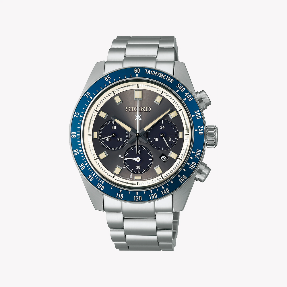 Seiko Men's Silver Watch, Black Dial | Ssc939p1 by i-watch
