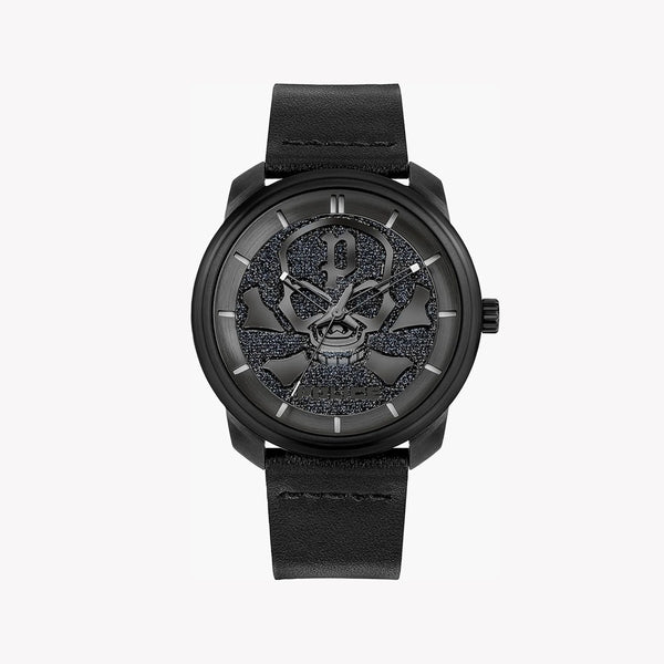 Police Men's Black Stainless Steel Watch, Black Leather | Pl-15714jsb_02a by i-watch
