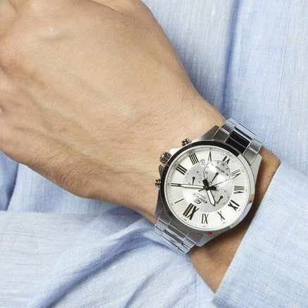 Casio Edifice Efv-500d-7avudf - Sporty Elegance Men's Watch With Stainless Steel Band by i-watch