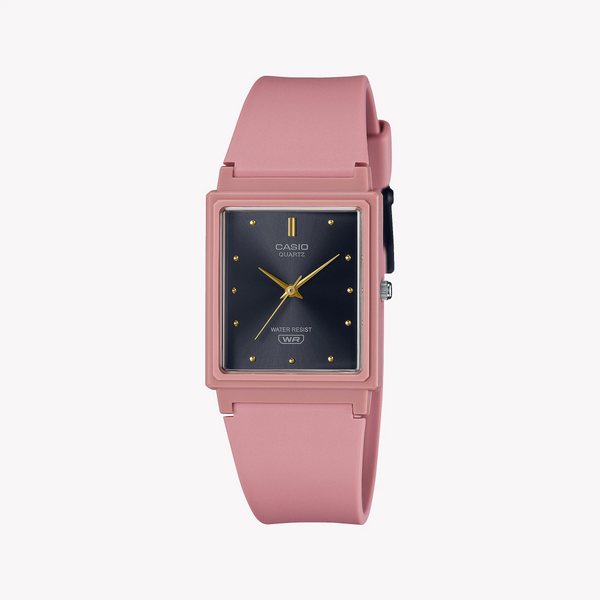 Casio Women's Pink Resin Watch, Black Dial | Mq-38uc-4adf by i-watch