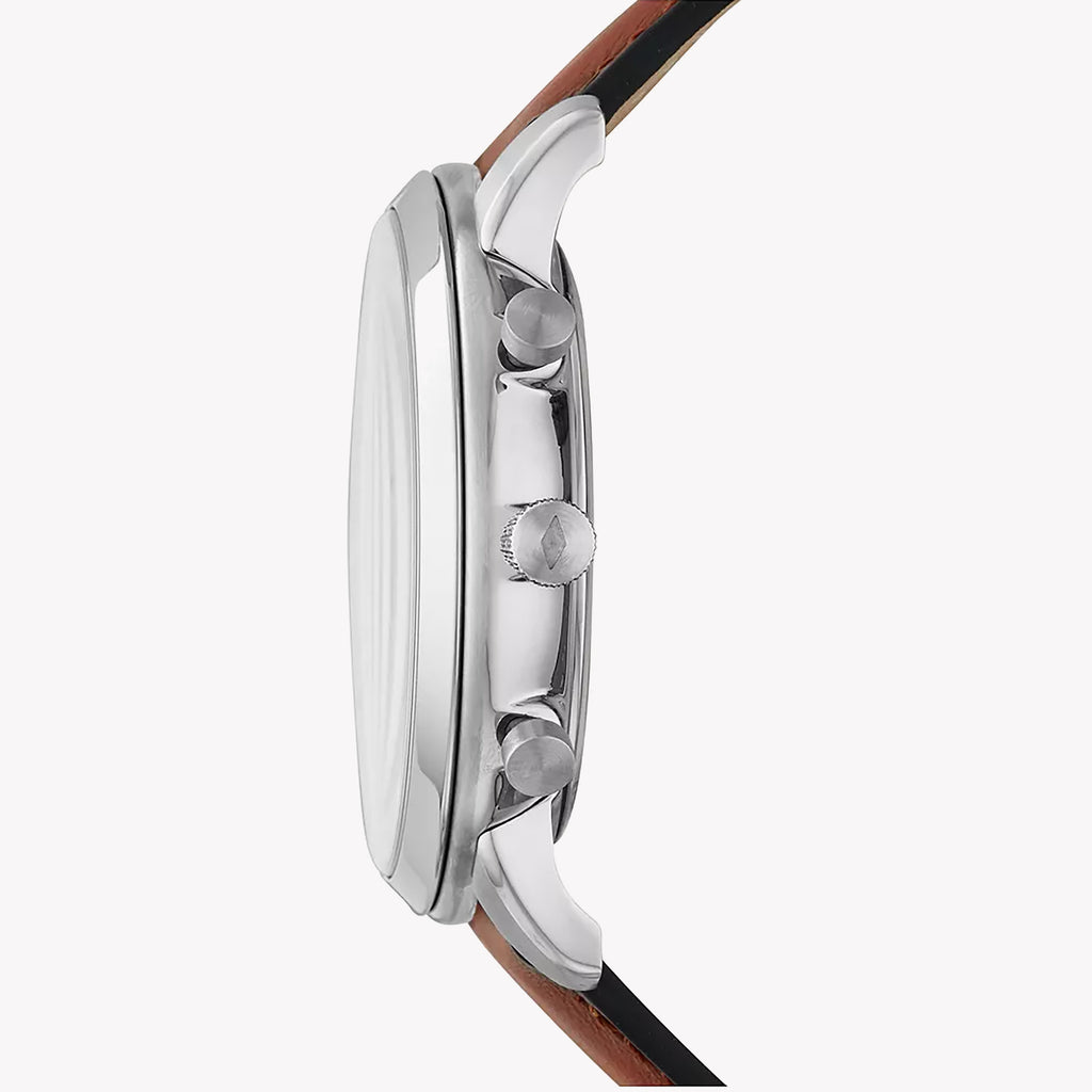 FOSSIL FS5708SET - ELEGANT TIMEPIECE - MEN'S CHRONOGRAPH WITH BLUE DIAL & BROWN LEATHER STRAP-i-Watch-3