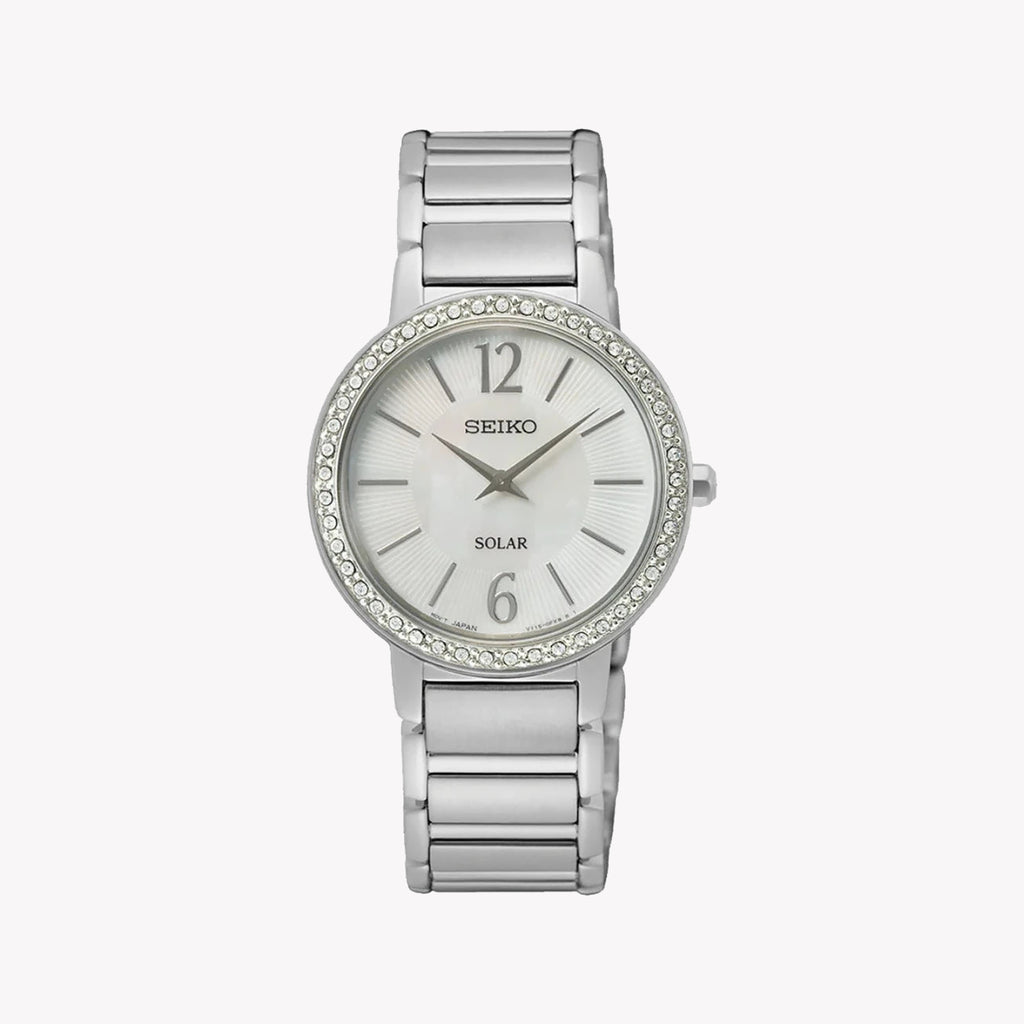 SEIKO SUP467P1 Women's Solar Stainless Steel Watch 30.5mm-i-Watch