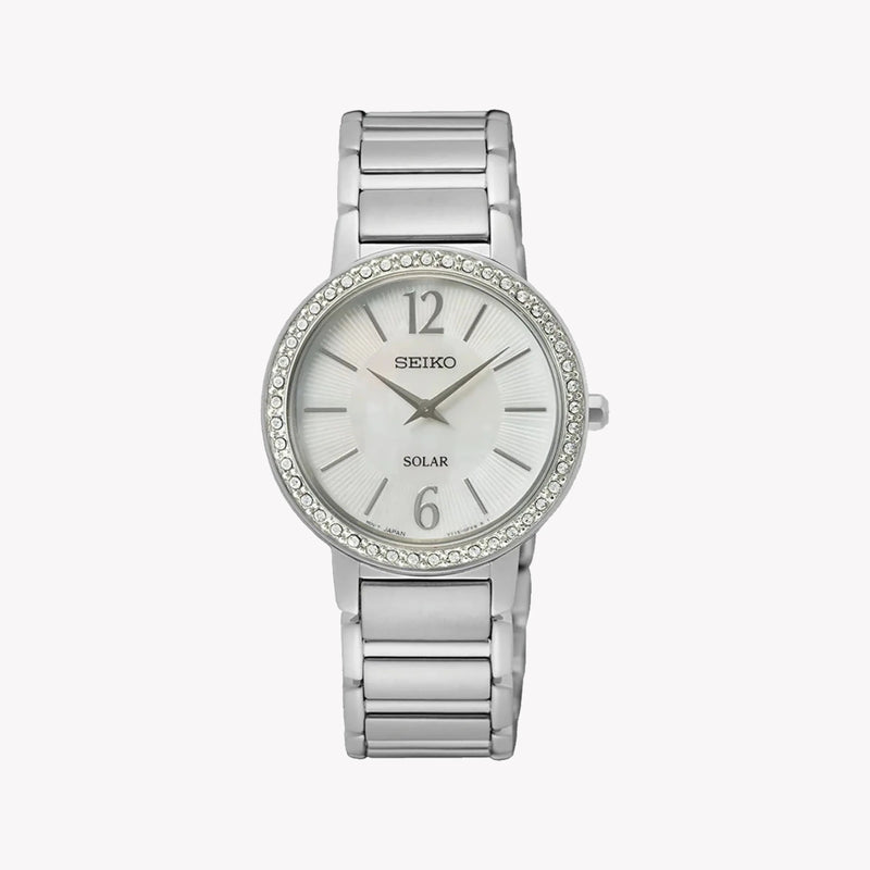 Seiko Women's Silver Stainless Steel Watch, White Dial | Sup467p1 by i-watch