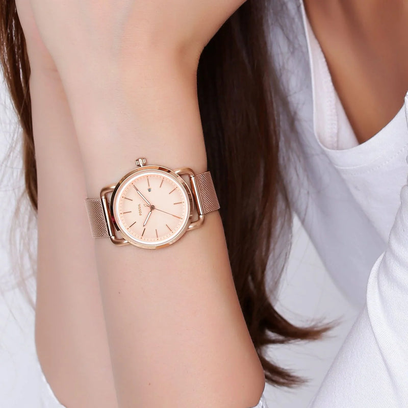 Fossil Women's Rose Gold Watch, Stainless Steel | Es4333 by i-watch