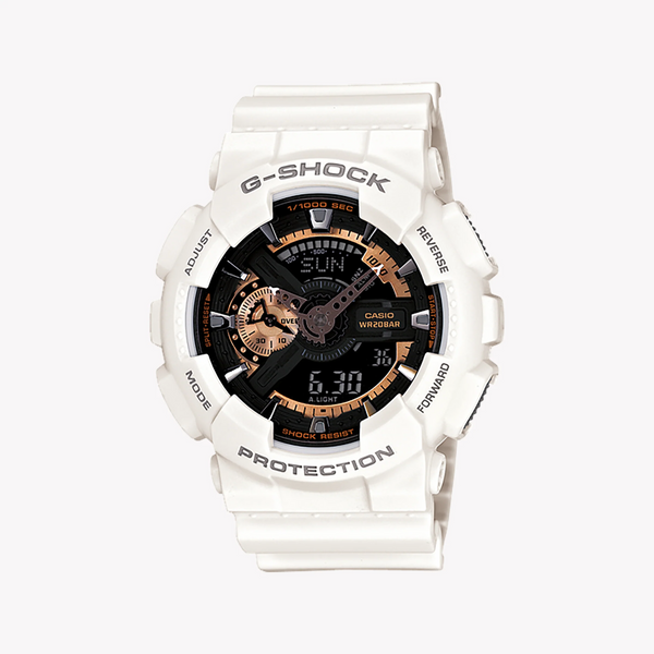 Casio G-Shock Ga-110rg-7adr - Bold Resilience In White & Rose Gold Men's Watch by i-watch