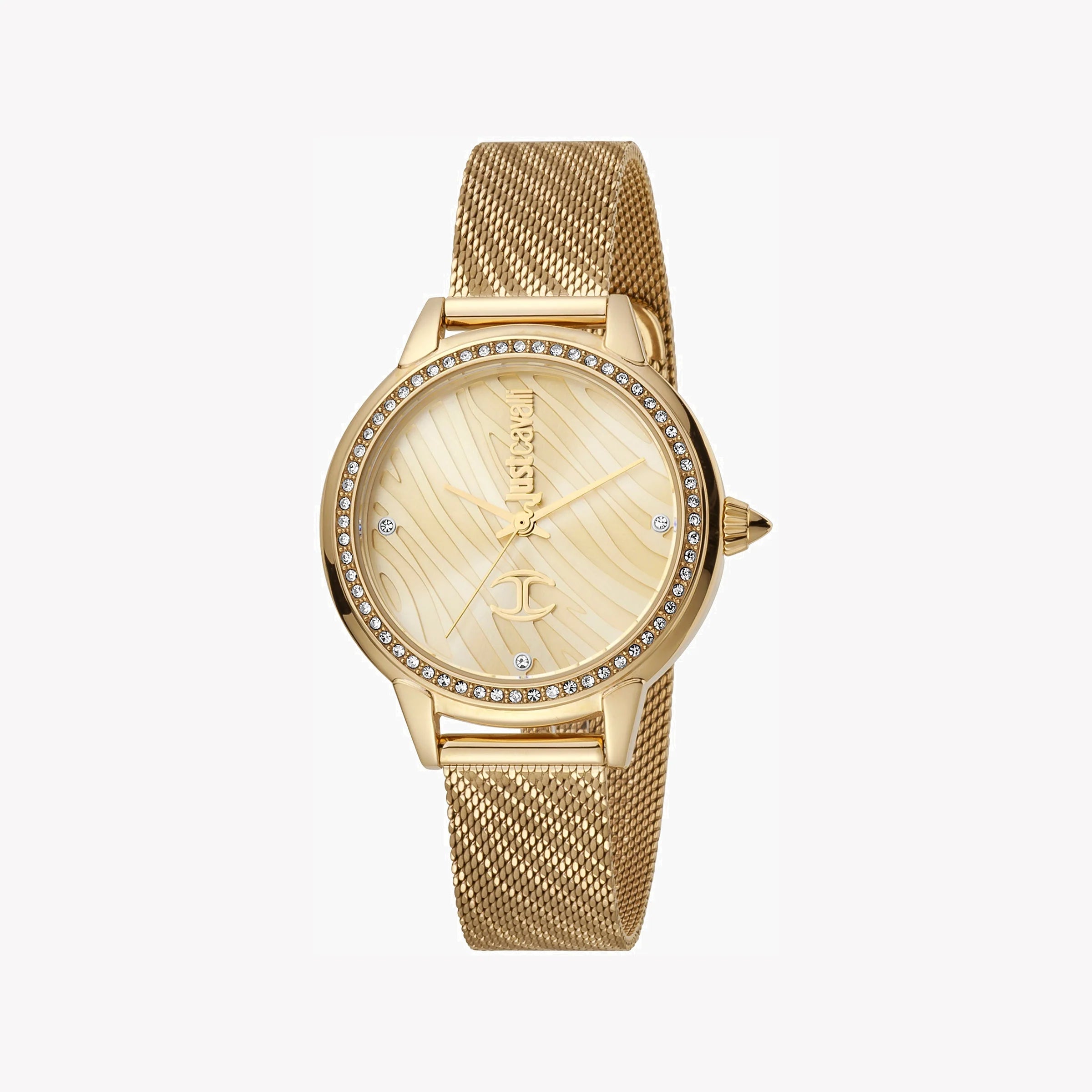 JUST CAVALLI Women's Watch with Gold Stainless Steel Case and Gold Stainless Steel Band