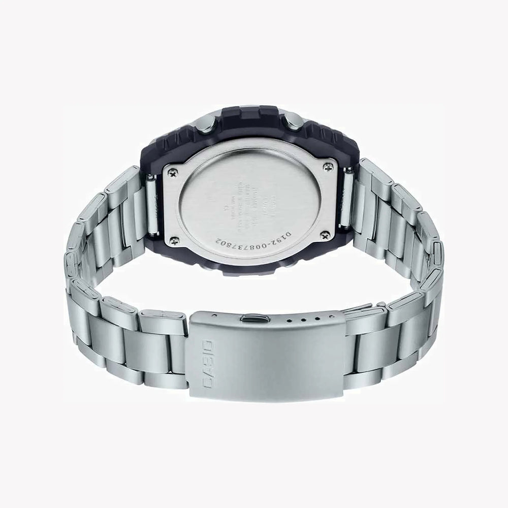 Casio Men's Silver Stainless Steel Watch, Digital Dial | Mwd-100hd-1avdf by i-watch