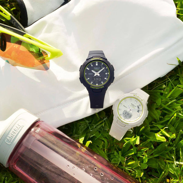 Bsa-B100sc-7adr Baby-G - Chic Adventure Women's Watch With White Resin Band & Sleek Digital Dial by i-watch