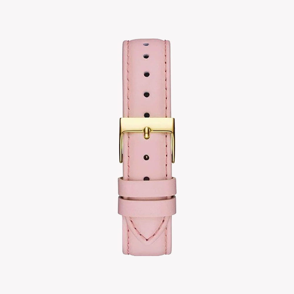 Guess Women's Pink Leather Watch, Gold Case | Gw0382l1 by i-watch
