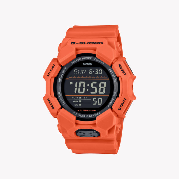 CASIO G-SHOCK GD-010-4ER RUGGED RESILIENCE - ORANGE POWERHOUSE Men's Watch with a durable stainless steel case and eco-friendly band.