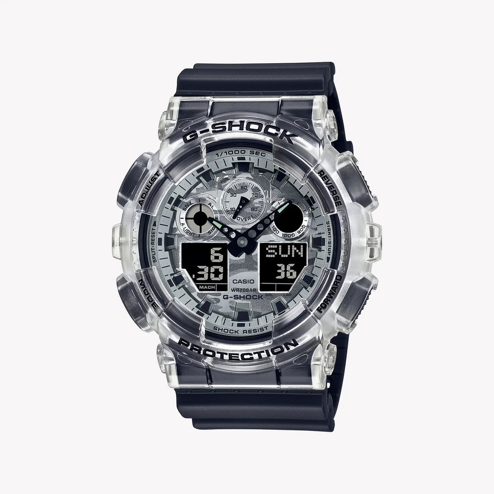 G-Shock Men's Black Resin Watch, Digital Dial | Ga-100skc-1adr by i-watch