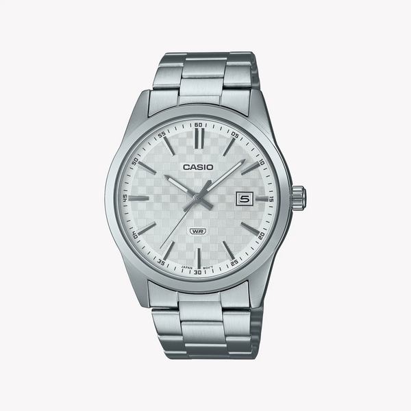 Casio Men's Silver Watch, White Dial | Mtp-Vd03d-7audf by i-watch