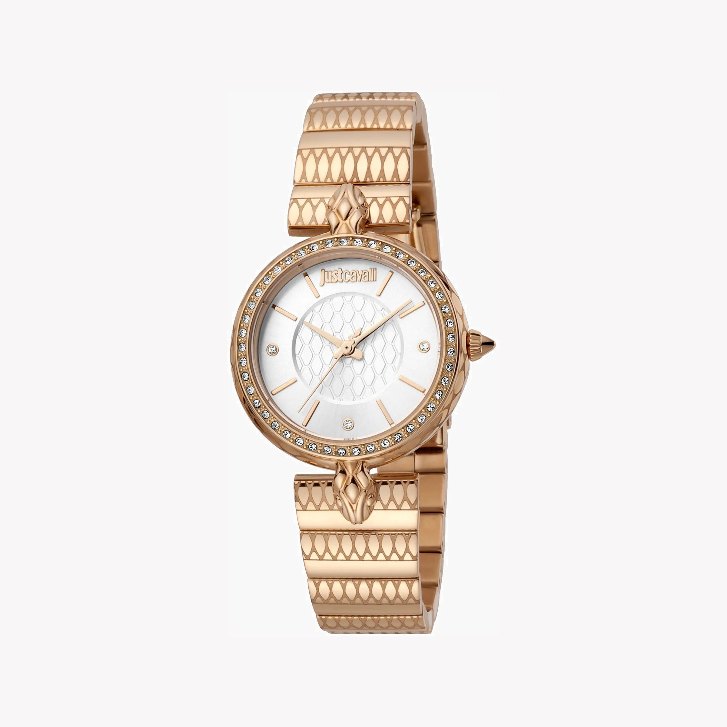 JUST CAVALLI Women's Watch with Rose Gold Stainless Steel Case and Rose Gold Stainless Steel Band