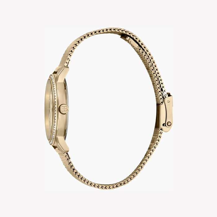 Esprit Women's Gold Stainless Steel Watch, Champagne Dial | Es1l083m0015