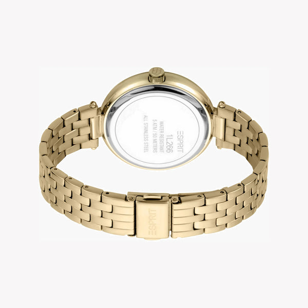 Esprit Women's Gold Stainless Steel Watch, Champagne Dial | Es1l202m0085 by i-watch