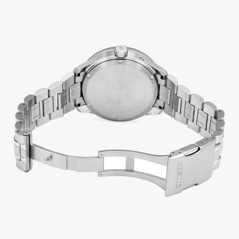 Citizen Eco-Drive Bx1010-53e - Modern Masterpiece Men's Watch With Silver Stainless Steel & Black Dial by i-watch
