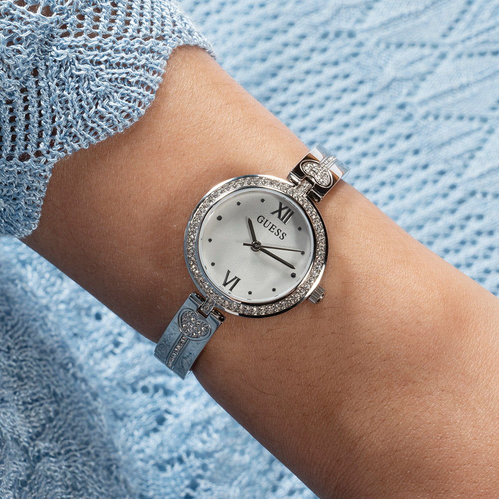GUESS GW0655L1 SILVER ALLURE - ELEGANT WOMEN'S TIMEPIECE WITH STYLISH WHITE DIAL-i-Watch-5