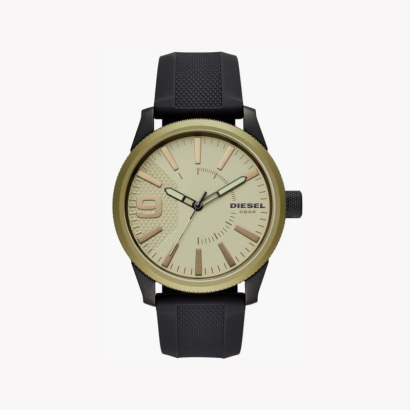 Diesel Men's Gold Watch, Black Silicone Band | Dz1875 by i-watch