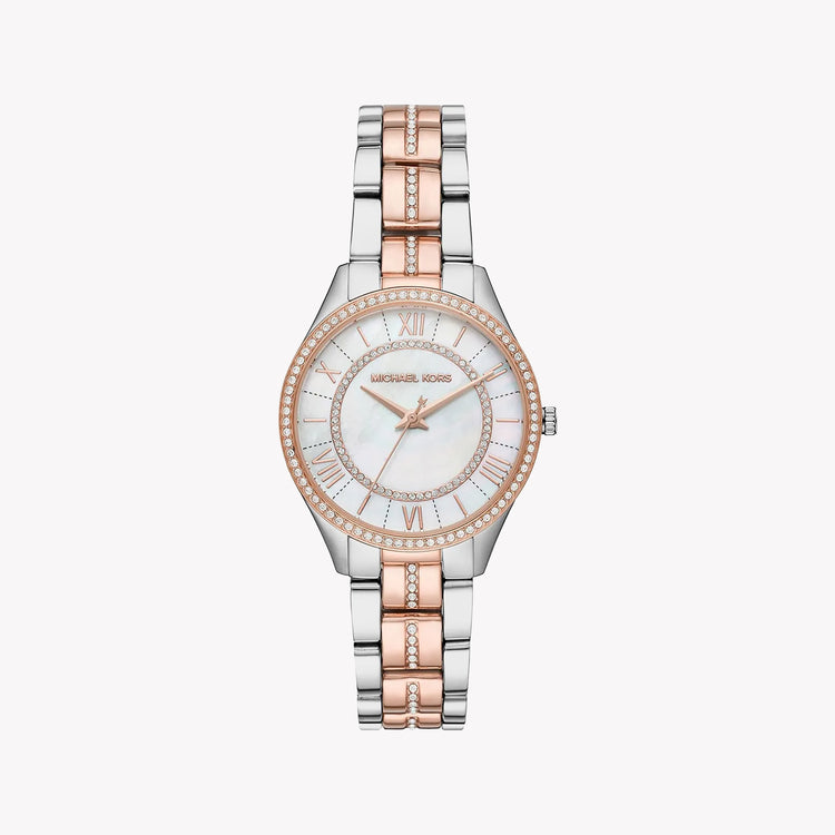 Michael Kors Women's Silver-Rose Gold Watch, White Dial | MK3979