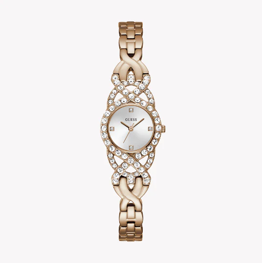 Guess Women's Rose Gold Watch, Silver Dial | Gw0682l3 by i-watch