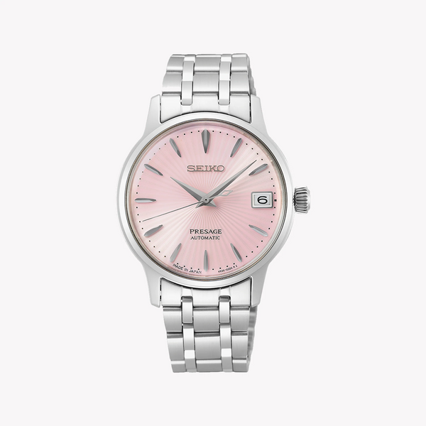 Seiko Women's Silver Stainless Steel, Pink Dial | Srp839j1