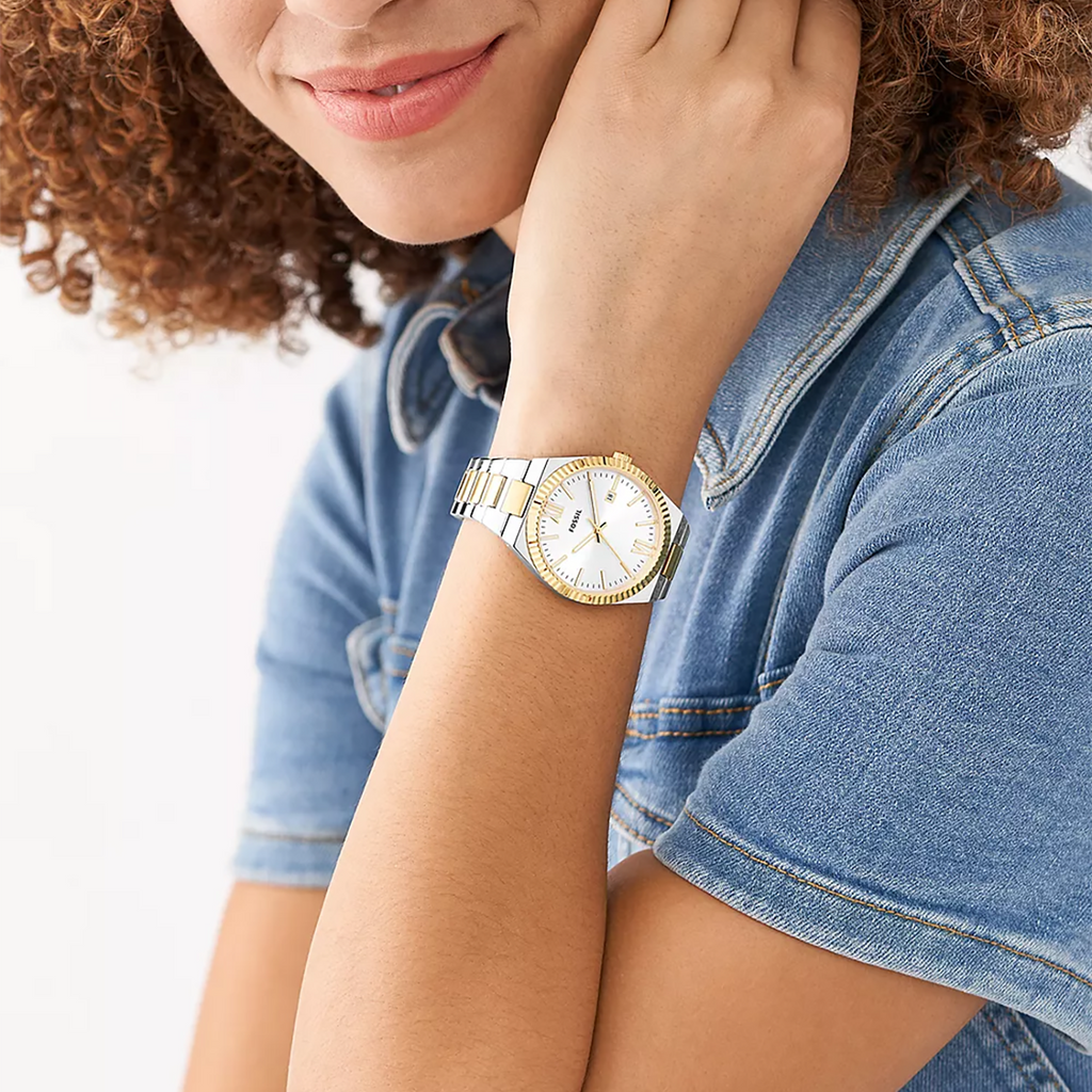 FOSSIL ES5259 - ELEGANT GLAMOUR WOMEN'S WATCH IN TWO-TONE SILVER & GOLD-i-Watch-2