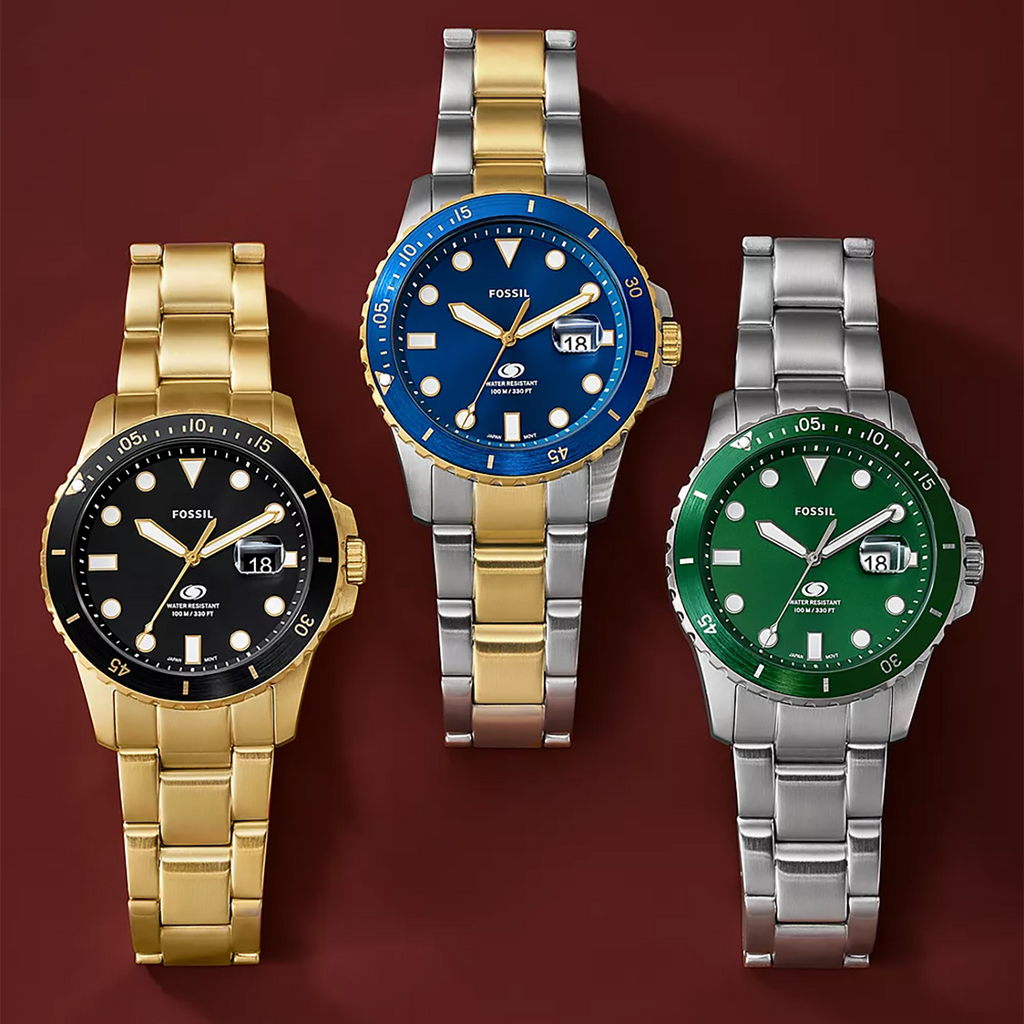 FOSSIL FS6035 - REFINED ELEGANCE WITH STAINLESS STEEL & BLACK DIAL Men's Watch-i-Watch-4