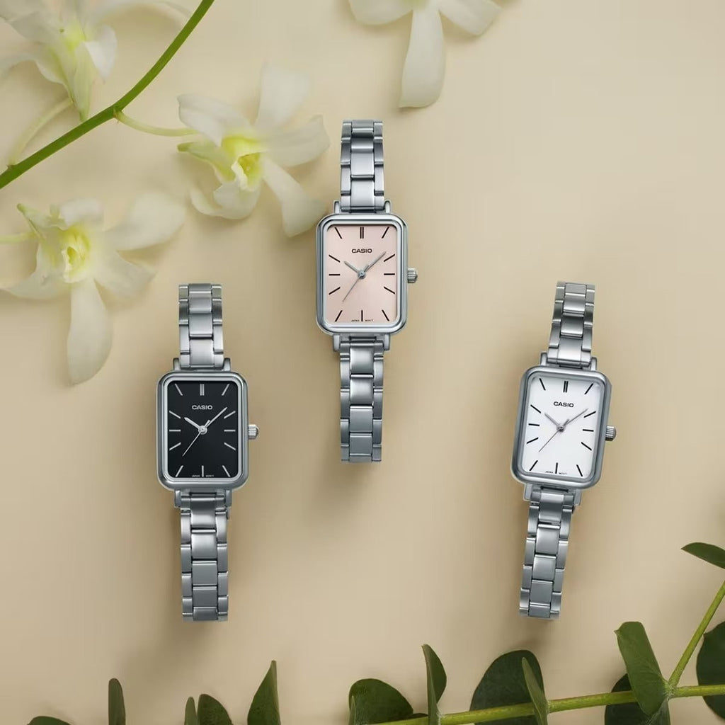 CASIO Women's Watch with Silver Stainless Steel Case and Silver Stainless Steel Band-i-Watch-5