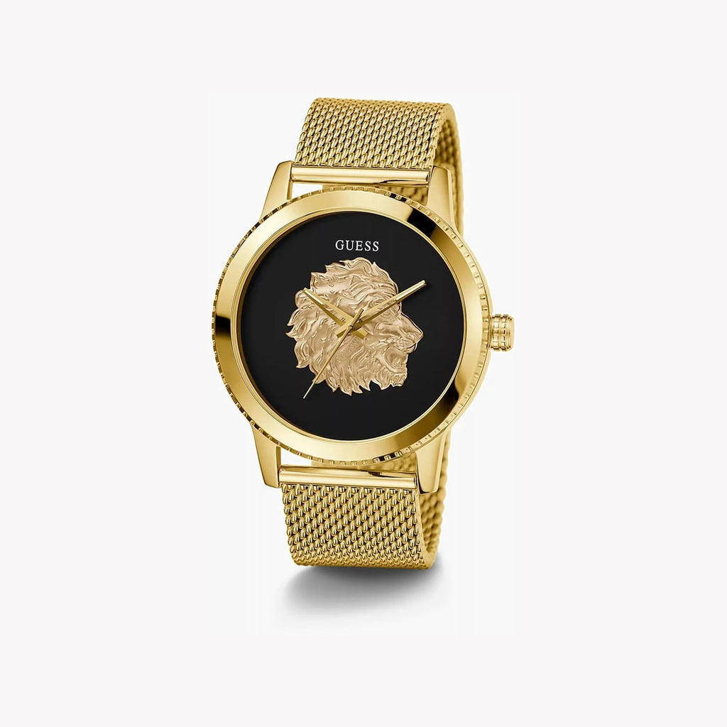 GUESS GW0702G1 GOLDEN TIMEPIECE - BOLD ELEGANCE UNISEX WATCH with striking black dial and stainless steel band-i-Watch-4