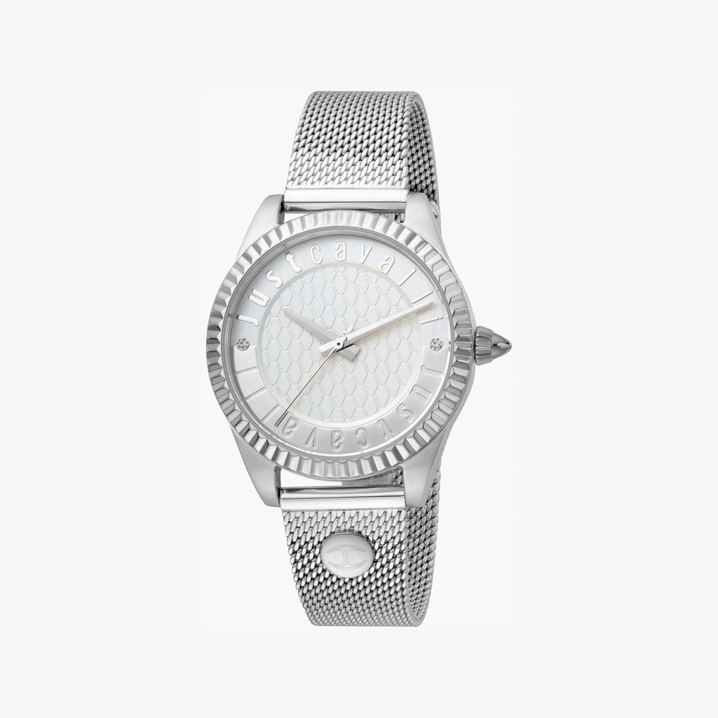 JUST CAVALLI Women's Watch with Silver Stainless Steel Case and Silver Stainless Steel Band-i-Watch-2
