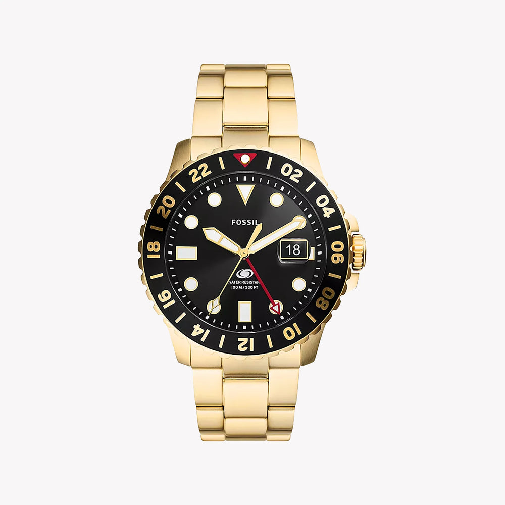 Fossil Blue Men's Gold Watch, Black Dial | Fs5990 by i-watch