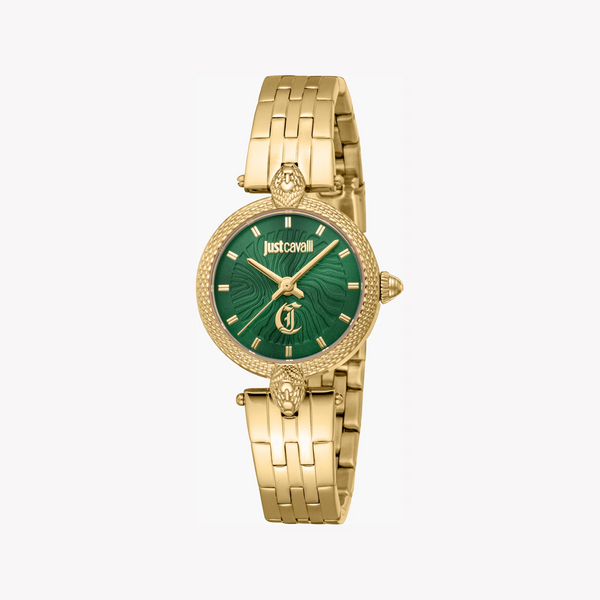 Just Cavalli Women's Gold Watch, Dark Green Dial | Jc1l330m0055 by i-watch