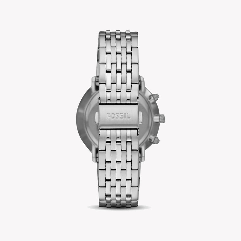 Fossil Men's Silver Stainless Steel, Blue Dial | Fs5542 by i-watch