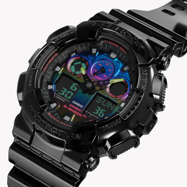 G-Shock Men's Black Resin Watch, Digital Dial | Ga-100rgb-1adr by i-watch
