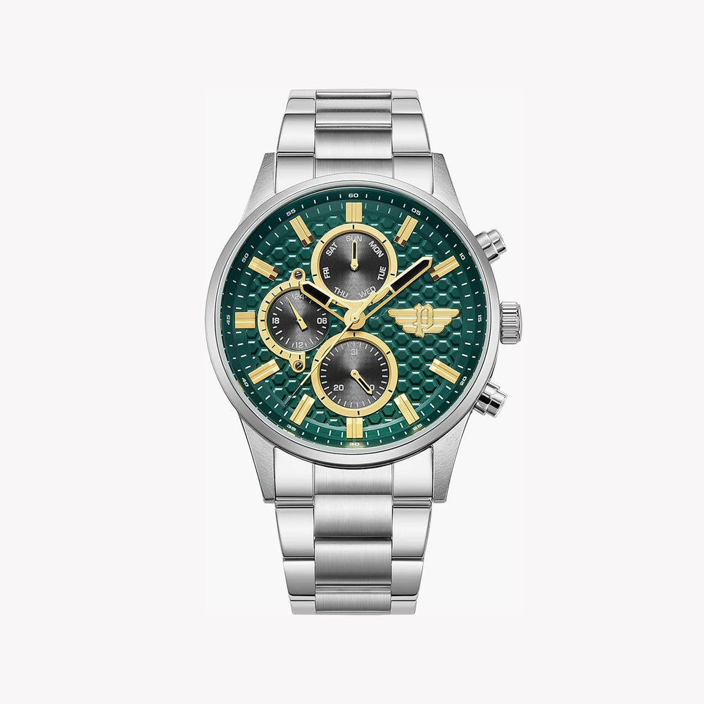 Police Men's Stainless Steel Green Dial, Silver | Pewjk2229406 by i-watch