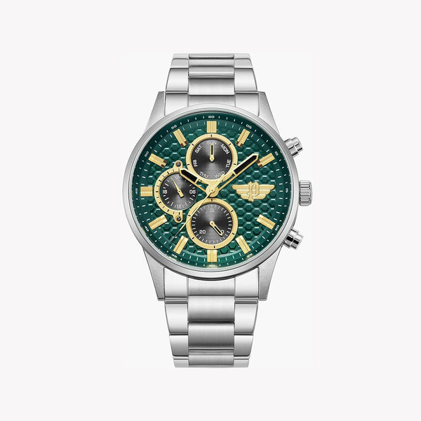 Police Men's Stainless Steel Green Dial, Silver | Pewjk2229406 by i-watch