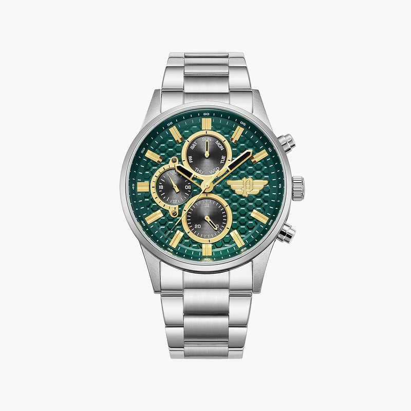 Police Men's Stainless Steel Green Dial, Silver | Pewjk2229406 by i-watch