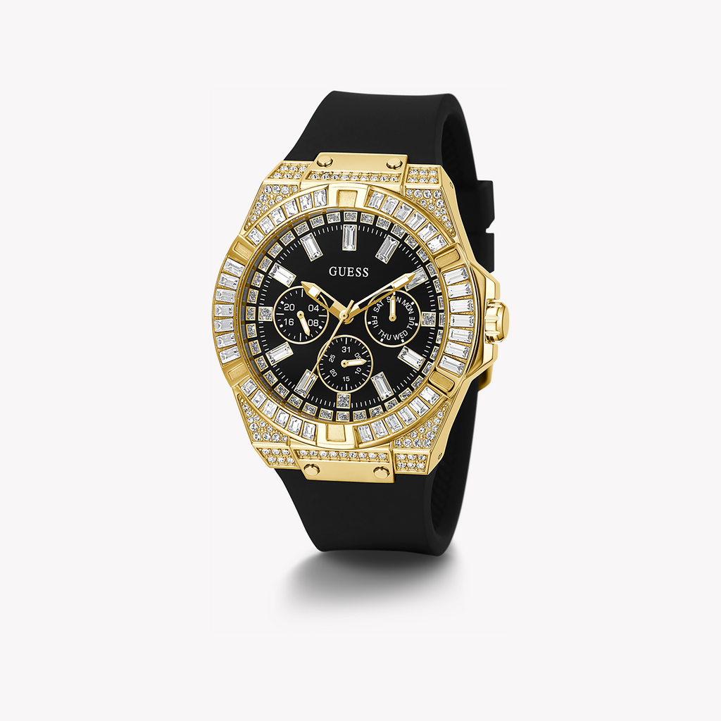 GUESS GW0208G2 BOLD LUXE - STRIKING GOLD & BLACK TIMEPIECE for Women with Sporty Silicon Band-i-Watch-4