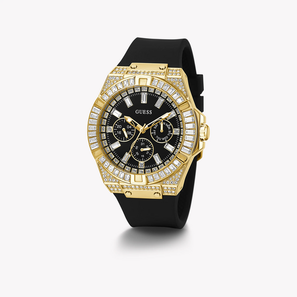 Guess Women's Gold Stainless Steel, Black Silicon | Gw0208g2 by i-watch
