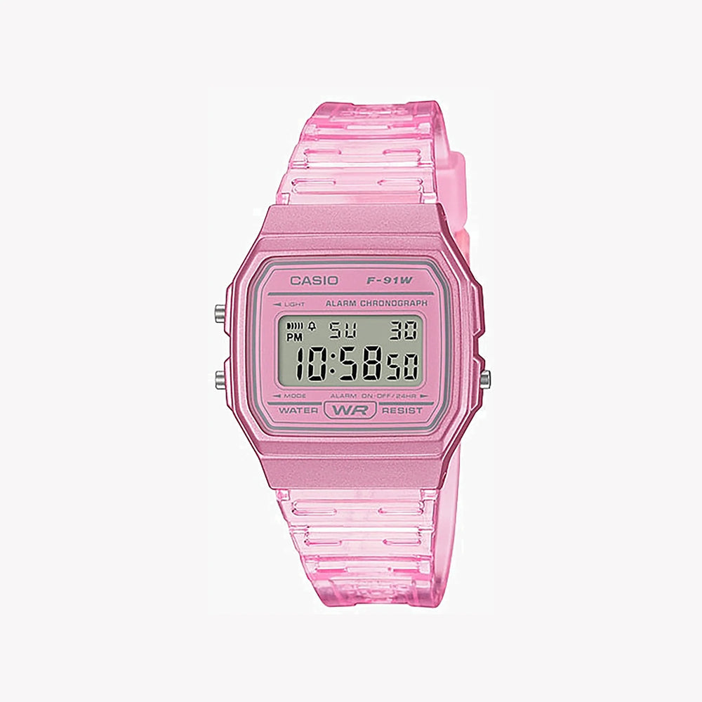 Casio F-91ws-4 Pink Digital Watch, Resin Band | F-91ws-4 by i-watch