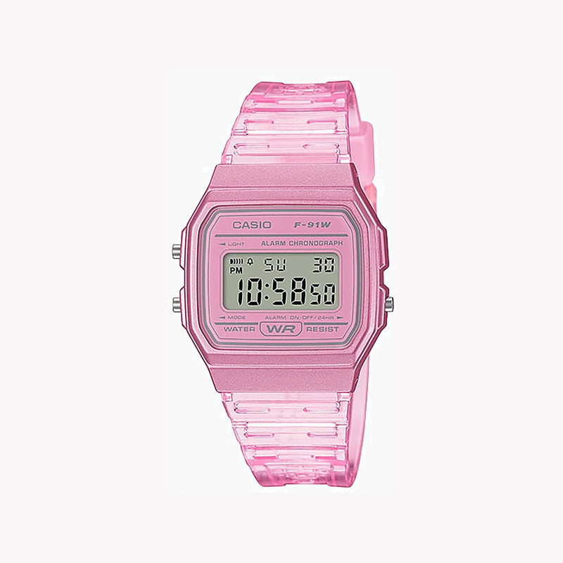 Casio F-91ws-4 Pink Digital Watch, Resin Band | F-91ws-4 by i-watch