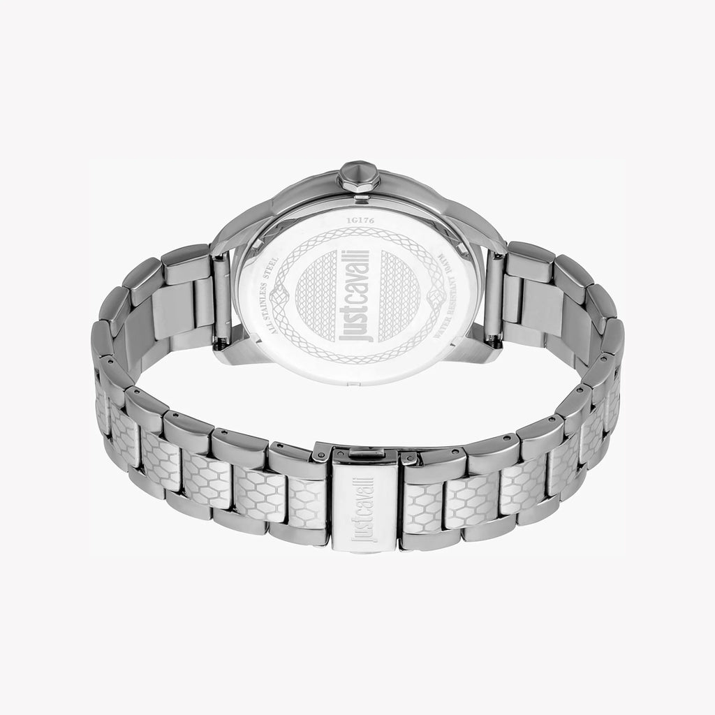 JUST CAVALLI JC1G176M0055 - ELEGANT SILVER STAINLESS STEEL MEN'S WATCH WITH BLACK DIAL-i-Watch-3