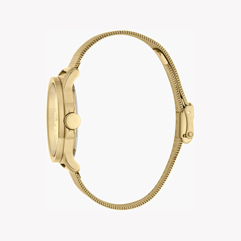 Esprit Women's Gold Stainless Steel Watch, Champagne Dial | Es1l198m0025 by i-watch