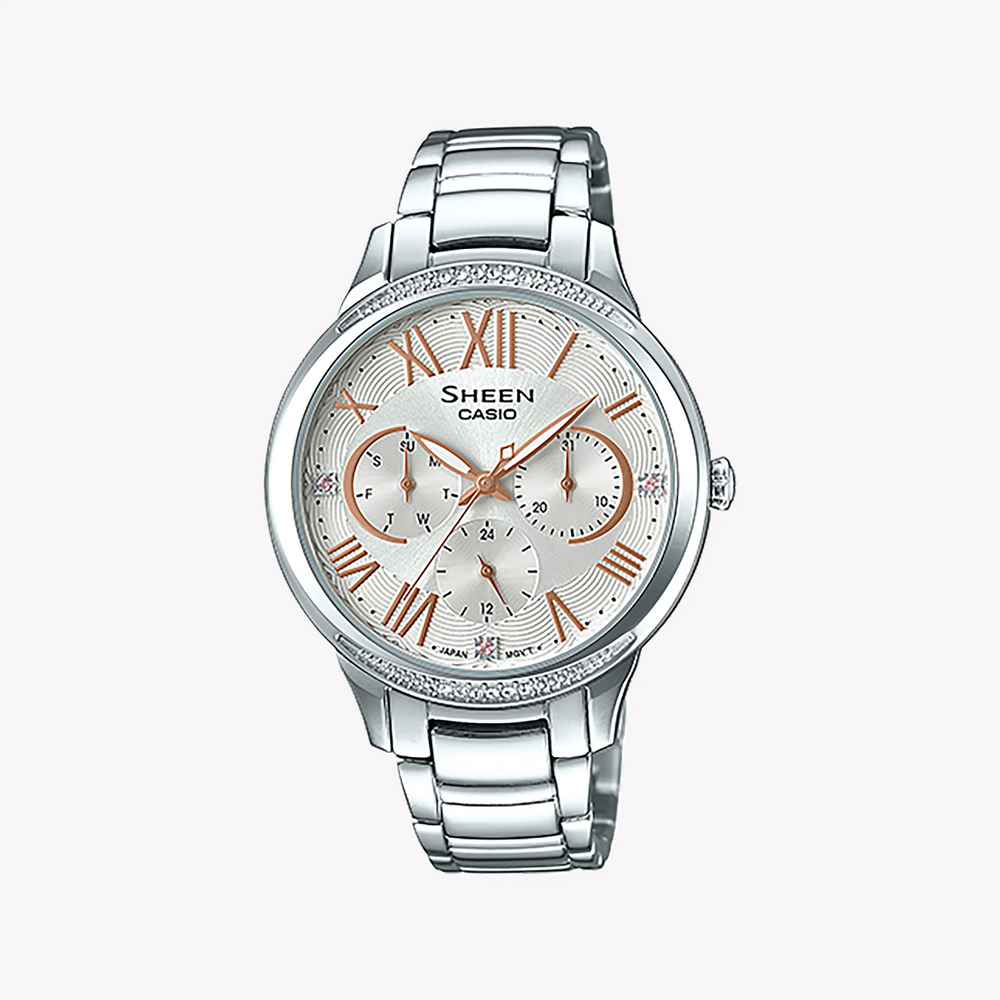 Casio She-3058d-7audr Elegant Adventure - Timeless Women's Watch With Stunning Silver Design by i-watch